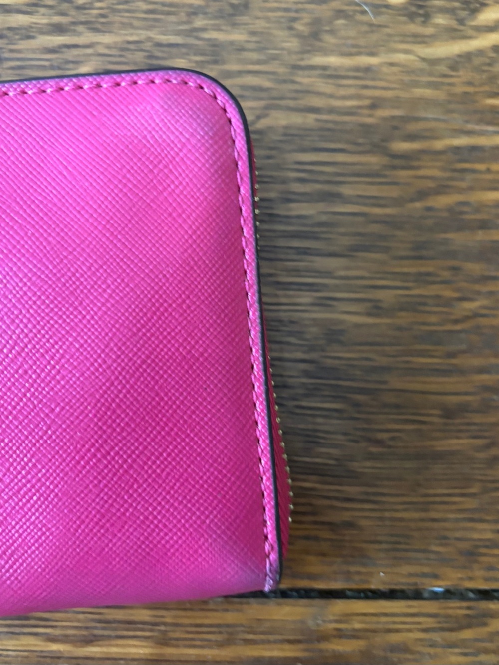 Kate Spade New York Pink Saffiano Leather Zip Around Continental Wallet - Picture 10 of 12